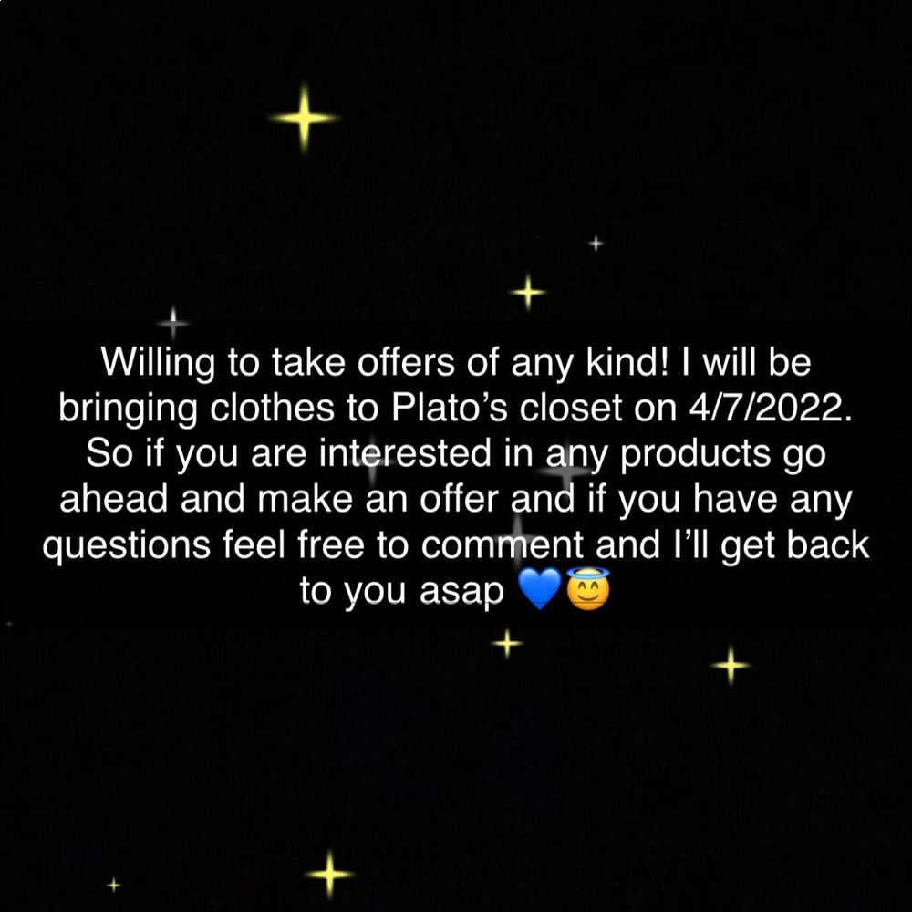 Make offers 💙💙😇